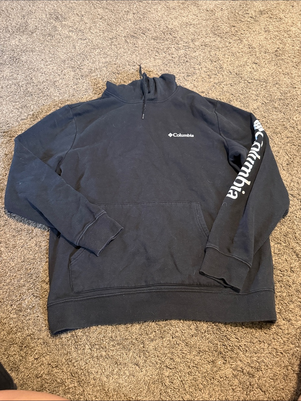 Columbia Black Pullover with Sleeve Logo